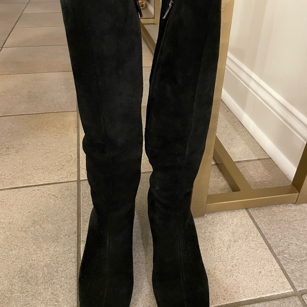 La Canadienne Black Suede Boots - size 6.5